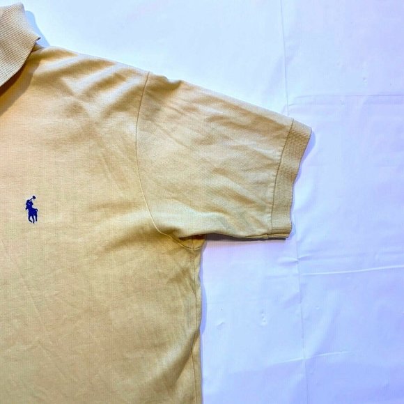 Polo Ralph Lauren Polo Shirt Mens XL Classic USA Short Sleeve Pony Cotton Yellow - Picture 5 of 10